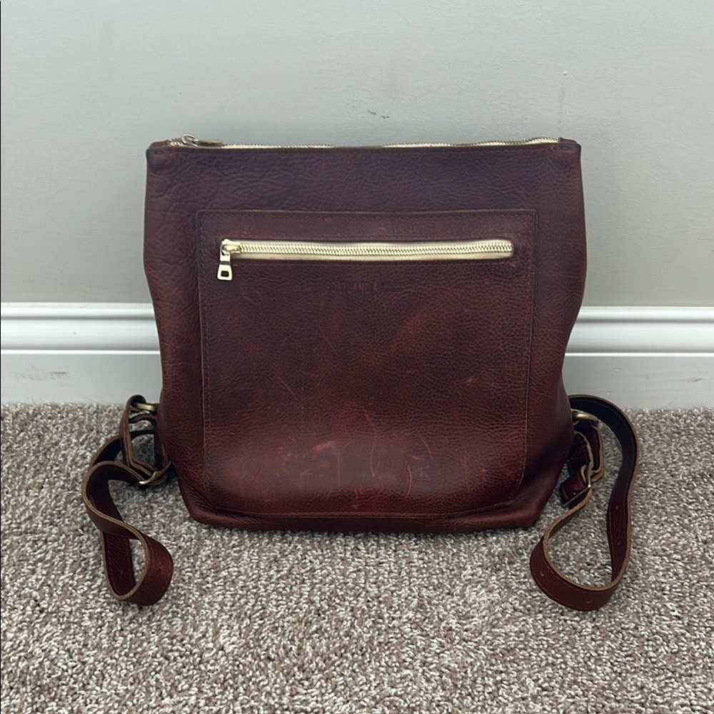 Portland Leather Tote Backpack